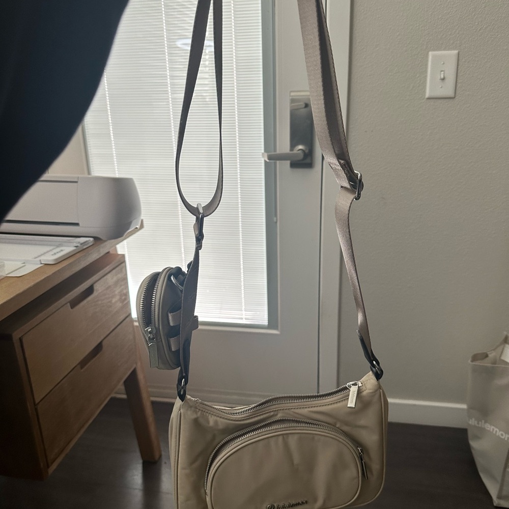 Men's Beige Crossbody Bag